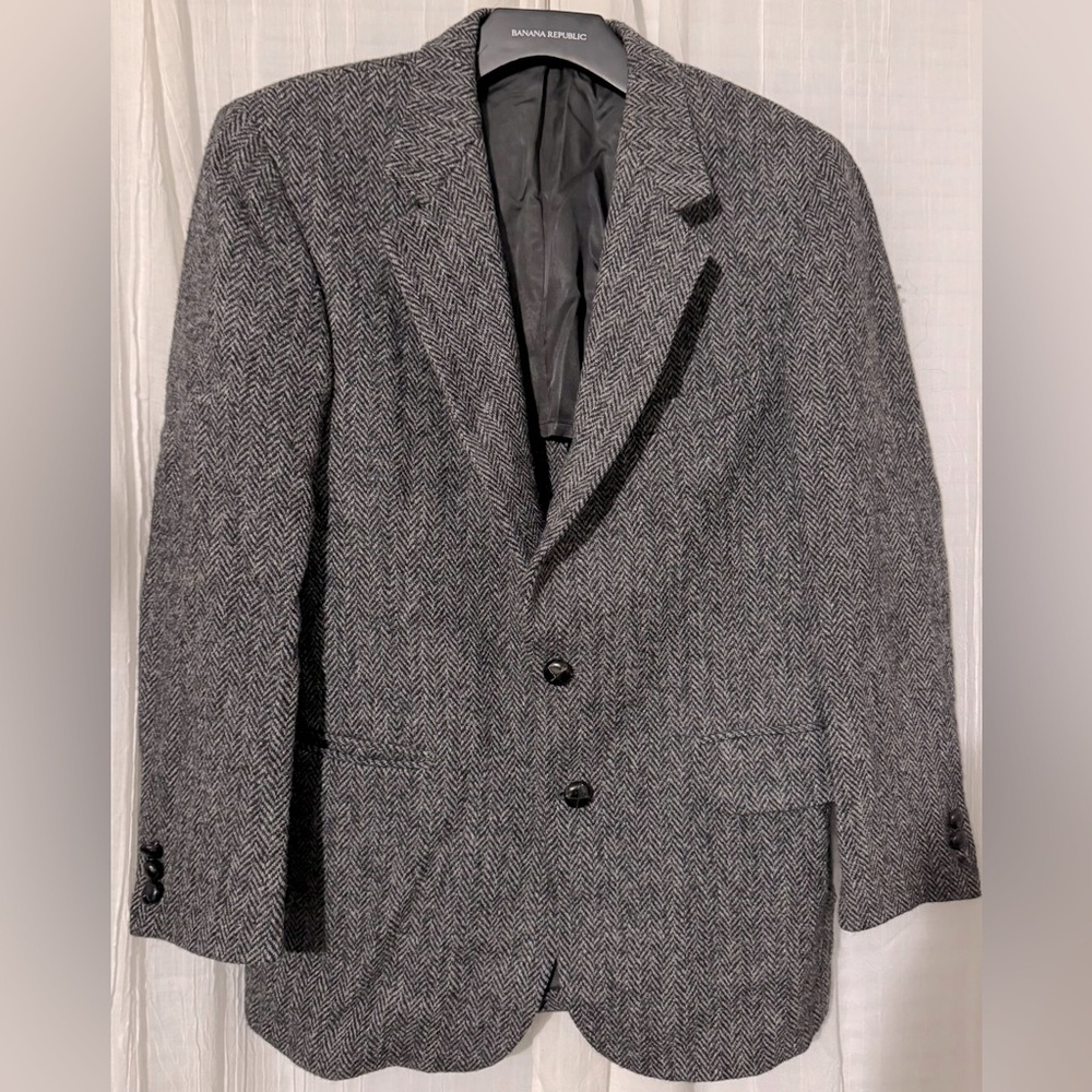 Harris Tweed. Rare Vintage 1940s Scottish Wool Sports Coat. Eastern Coat Mfg Co